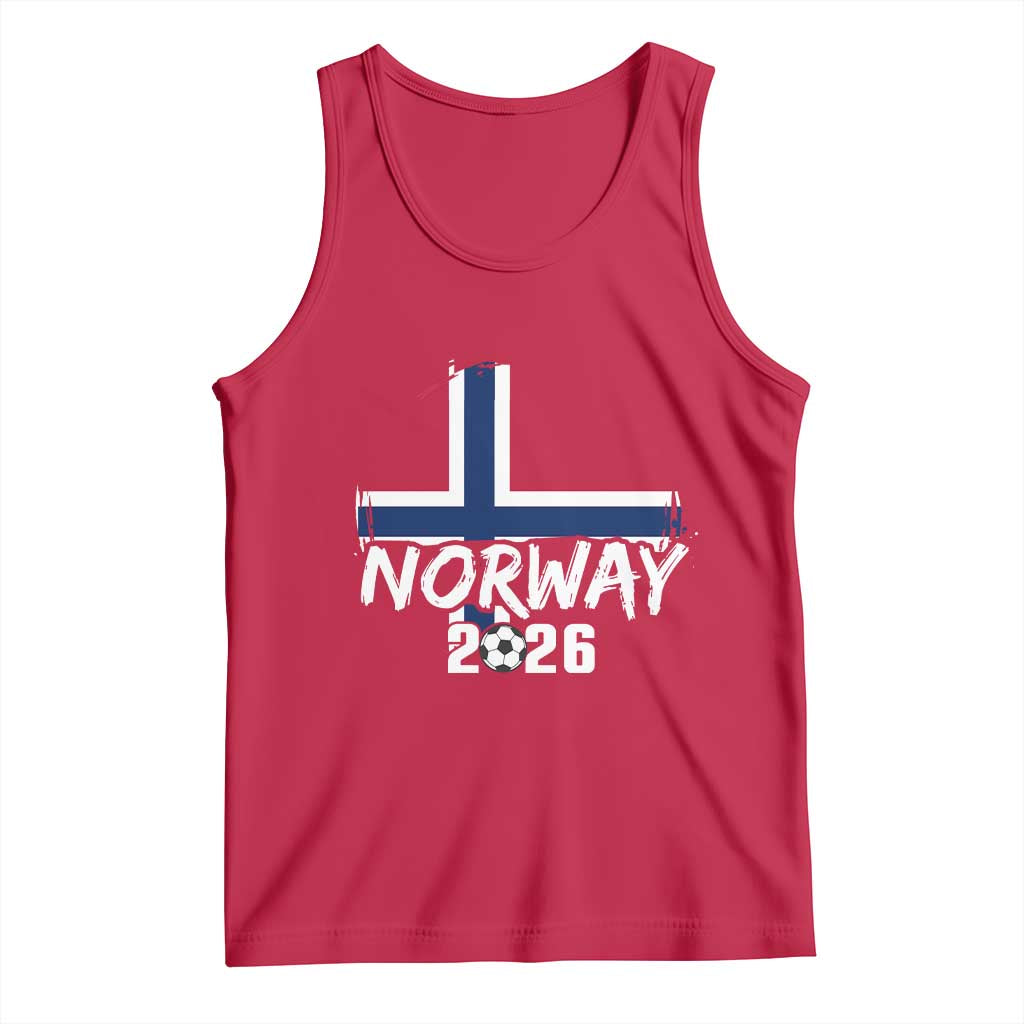 Norway 2026 Soccer Football Fan Norwegian Flag Tank Top