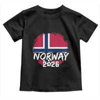 Norway 2026 Soccer Football Fan Norwegian Flag Toddler T Shirt