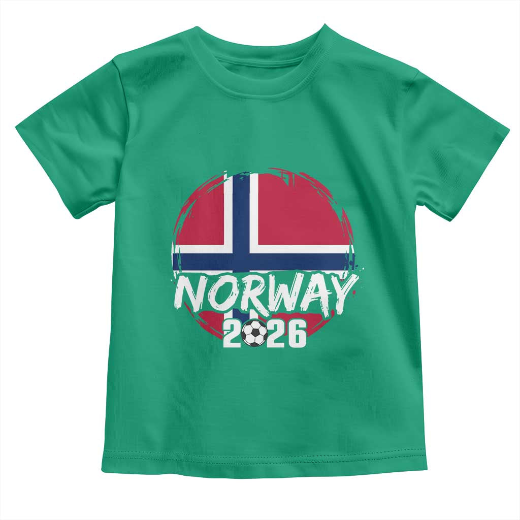 Norway 2026 Soccer Football Fan Norwegian Flag Toddler T Shirt