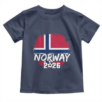 Norway 2026 Soccer Football Fan Norwegian Flag Toddler T Shirt