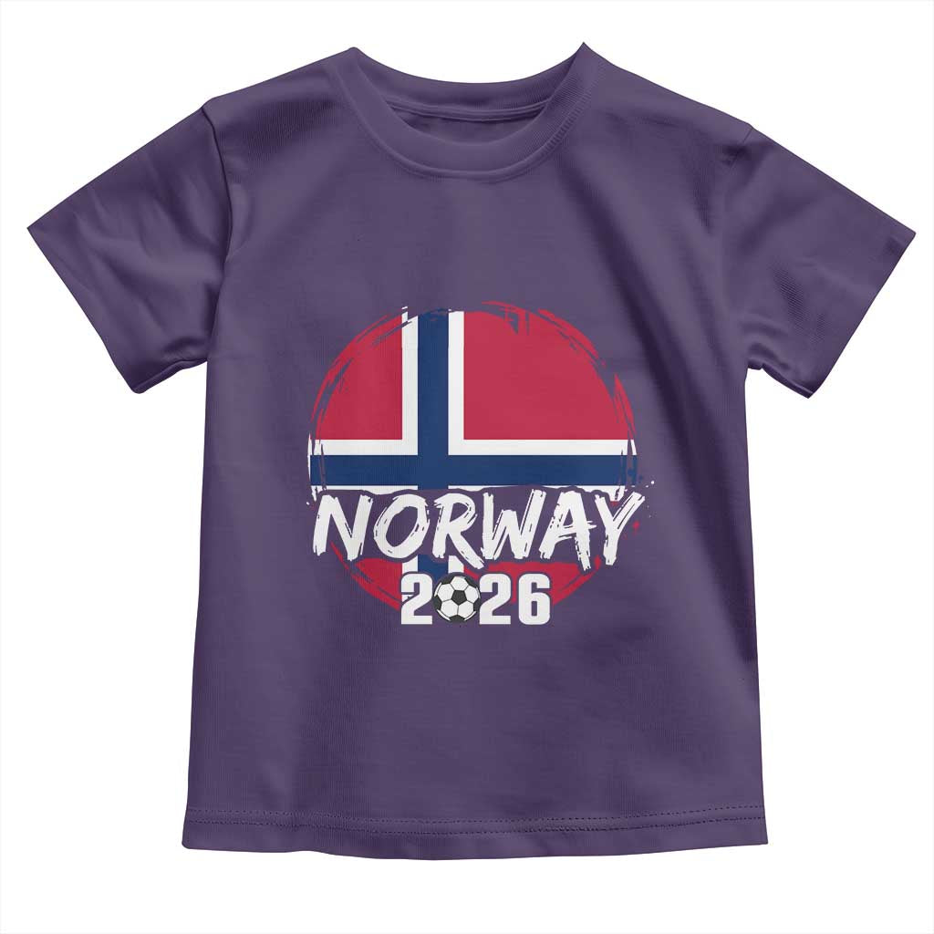 Norway 2026 Soccer Football Fan Norwegian Flag Toddler T Shirt