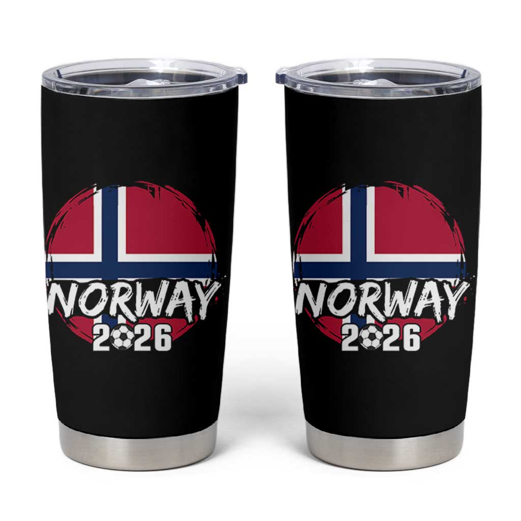 Norway 2026 Soccer Football Fan Norwegian Flag Tumbler Cup