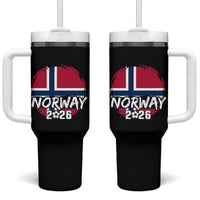 Norway 2026 Soccer Football Fan Norwegian Flag Tumbler With Handle