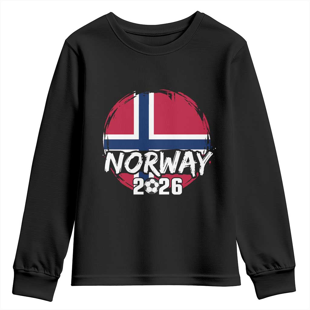 Norway 2026 Soccer Football Fan Norwegian Flag Youth Sweatshirt