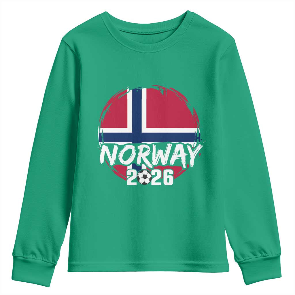 Norway 2026 Soccer Football Fan Norwegian Flag Youth Sweatshirt