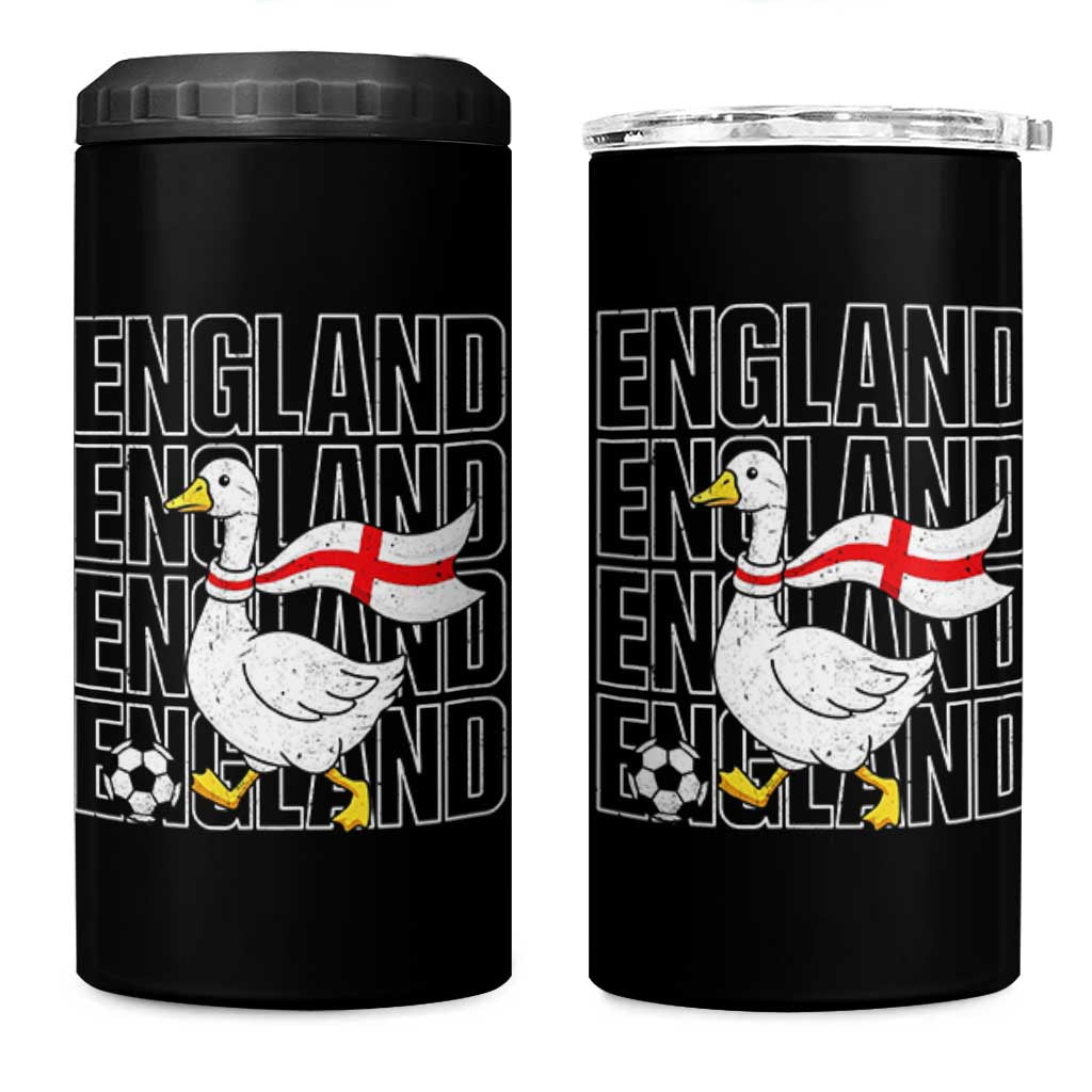 England Soccer Football 4 in 1 Can Cooler Tumbler Silly Goose England Flag Fan Supporter