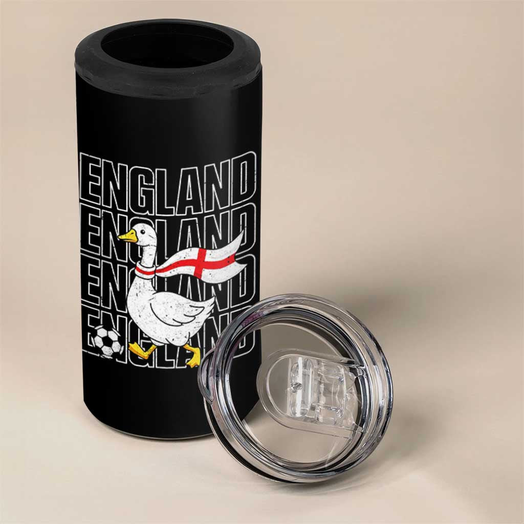 England Soccer Football 4 in 1 Can Cooler Tumbler Silly Goose England Flag Fan Supporter