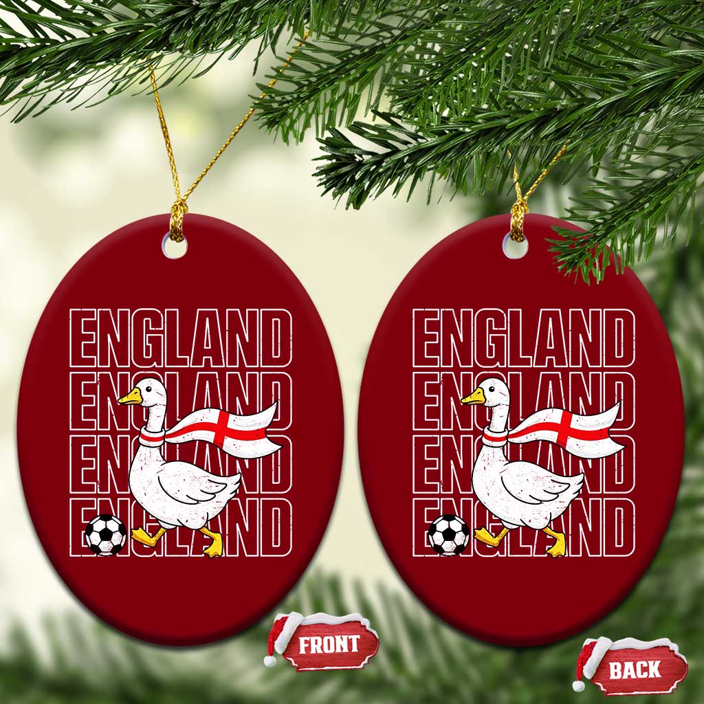 England Soccer Football Ceramic Ornament Silly Goose England Flag Fan Supporter