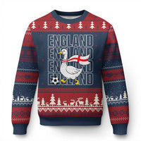 England Soccer Football Ugly Christmas Sweater Silly Goose England Flag Fan Supporter