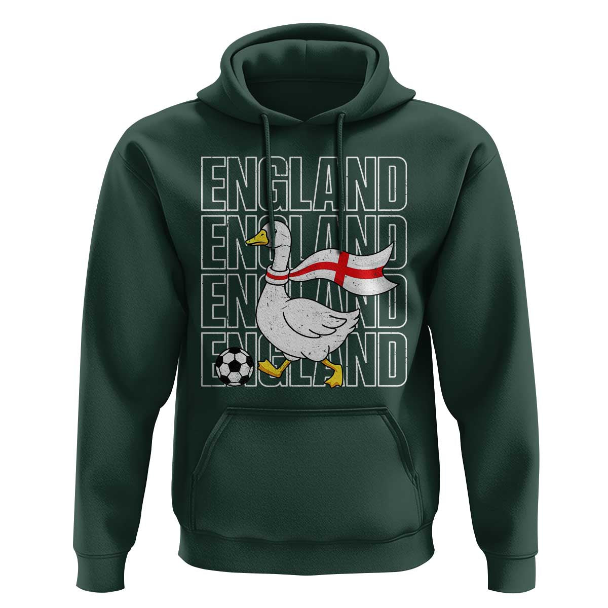 England Soccer Football Hoodie Silly Goose England Flag Fan Supporter