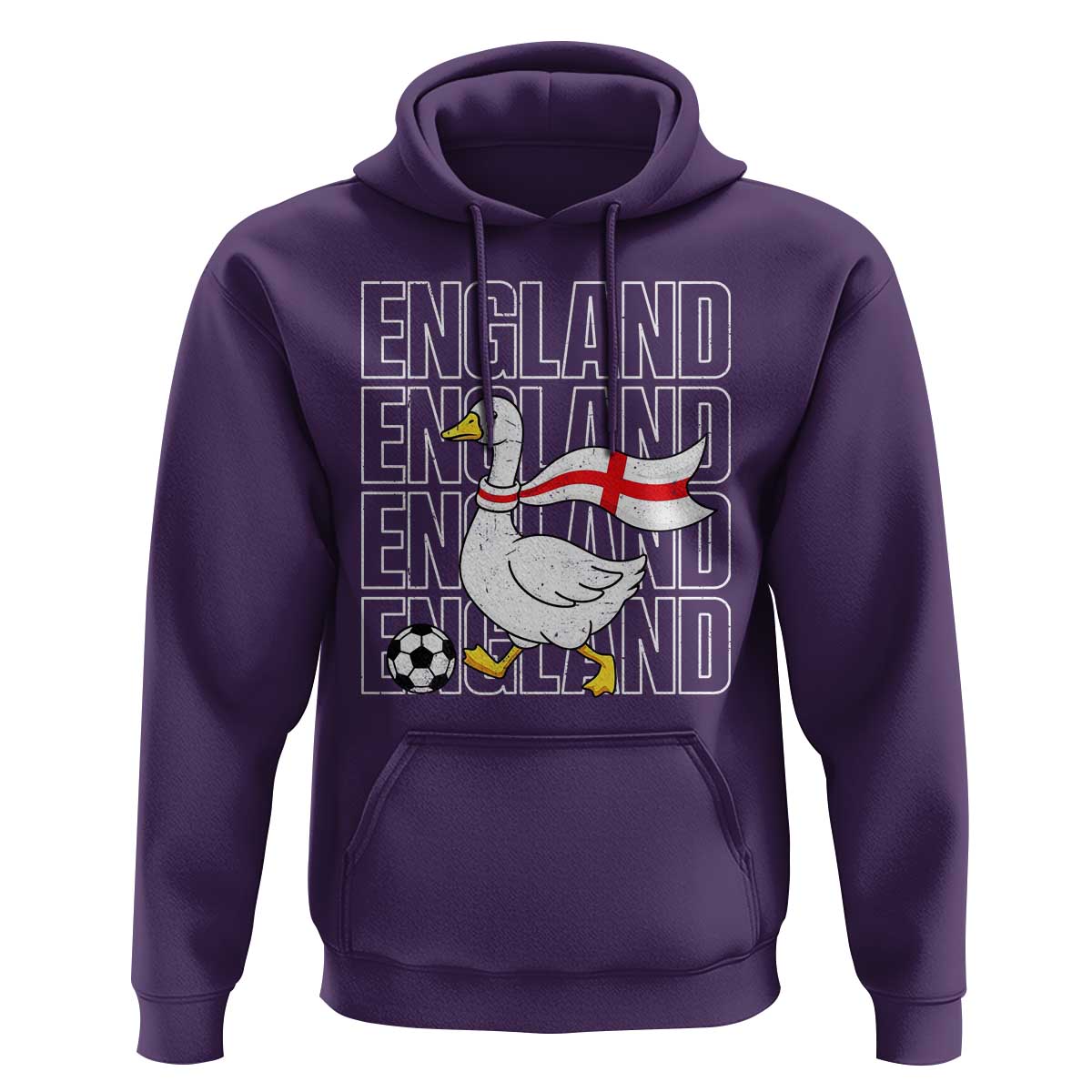 England Soccer Football Hoodie Silly Goose England Flag Fan Supporter