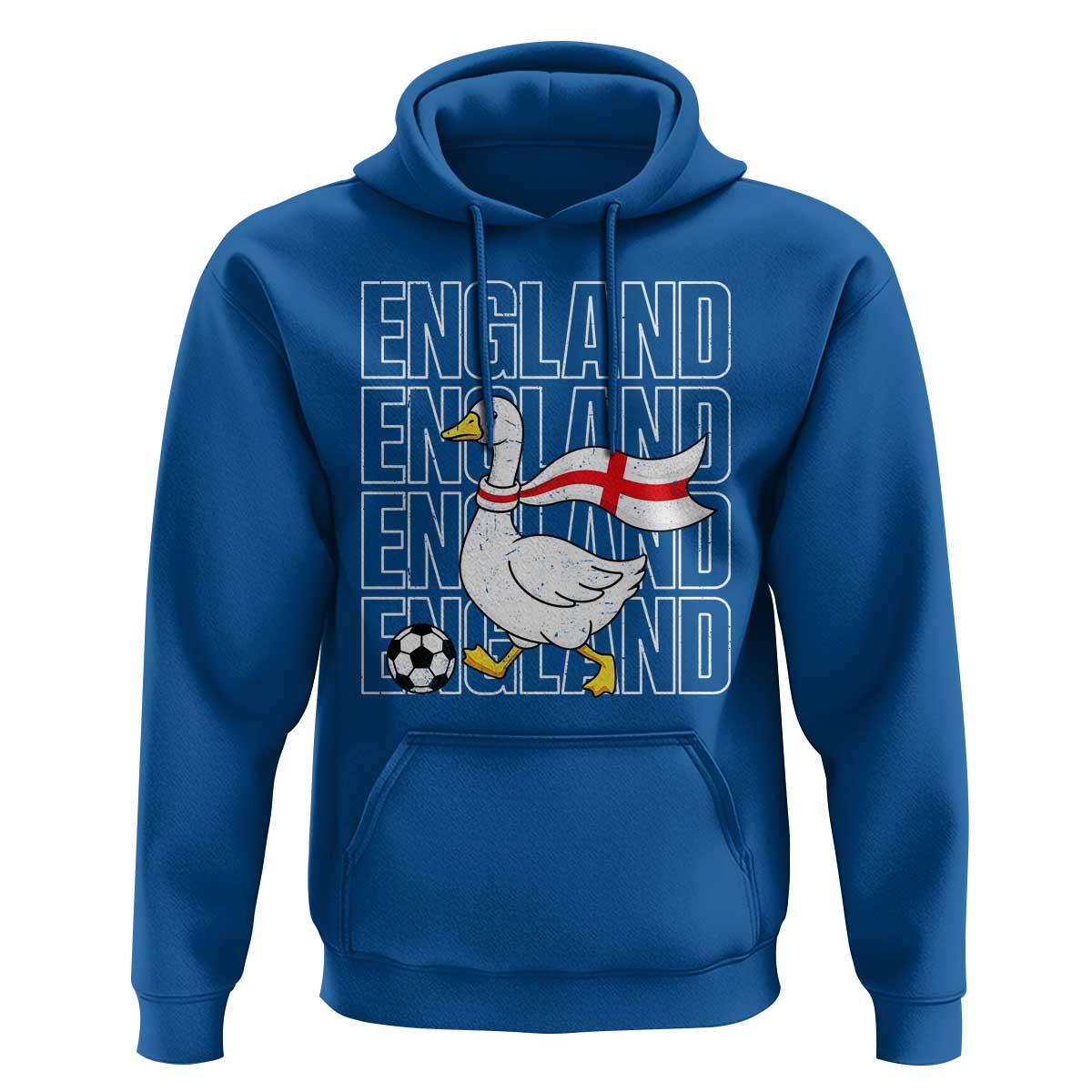 England Soccer Football Hoodie Silly Goose England Flag Fan Supporter