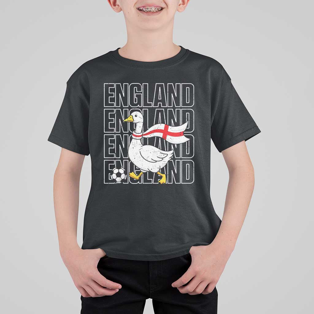 England Soccer Football T Shirt For Kid Silly Goose England Flag Fan Supporter