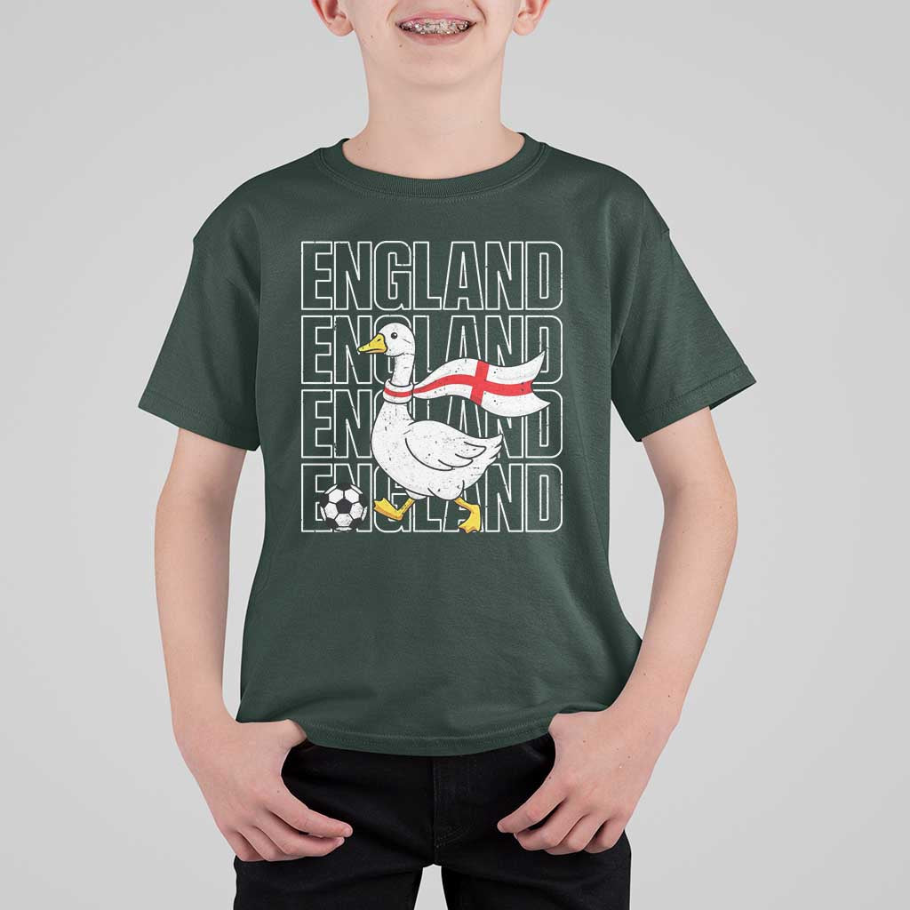 England Soccer Football T Shirt For Kid Silly Goose England Flag Fan Supporter
