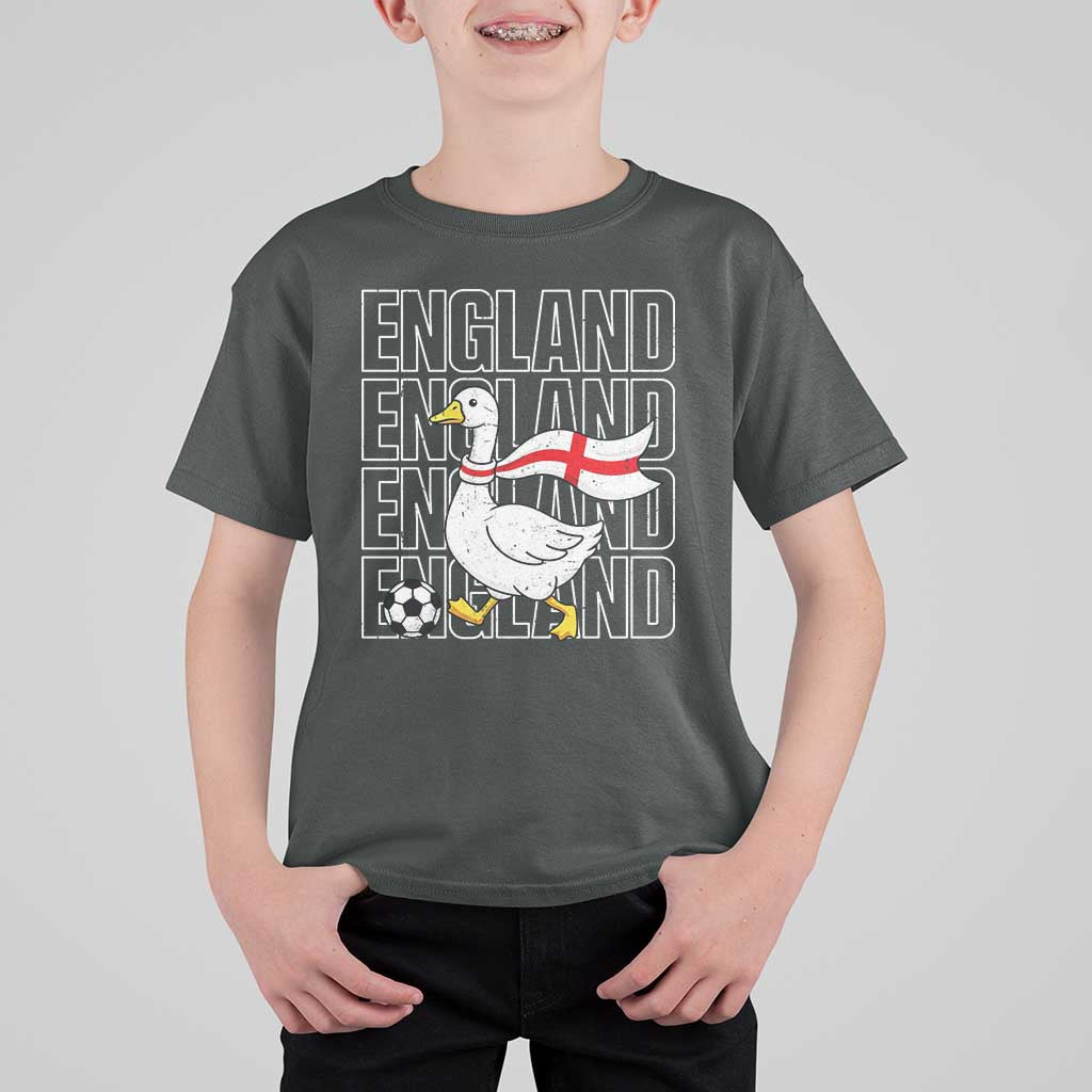England Soccer Football T Shirt For Kid Silly Goose England Flag Fan Supporter