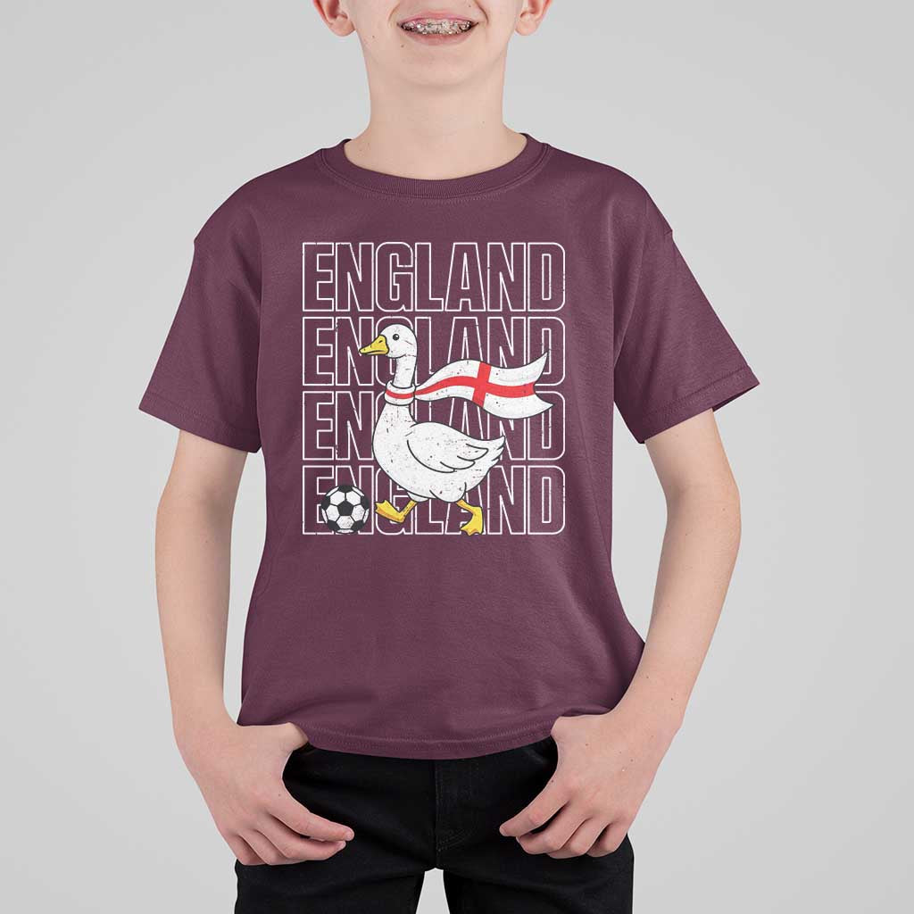 England Soccer Football T Shirt For Kid Silly Goose England Flag Fan Supporter