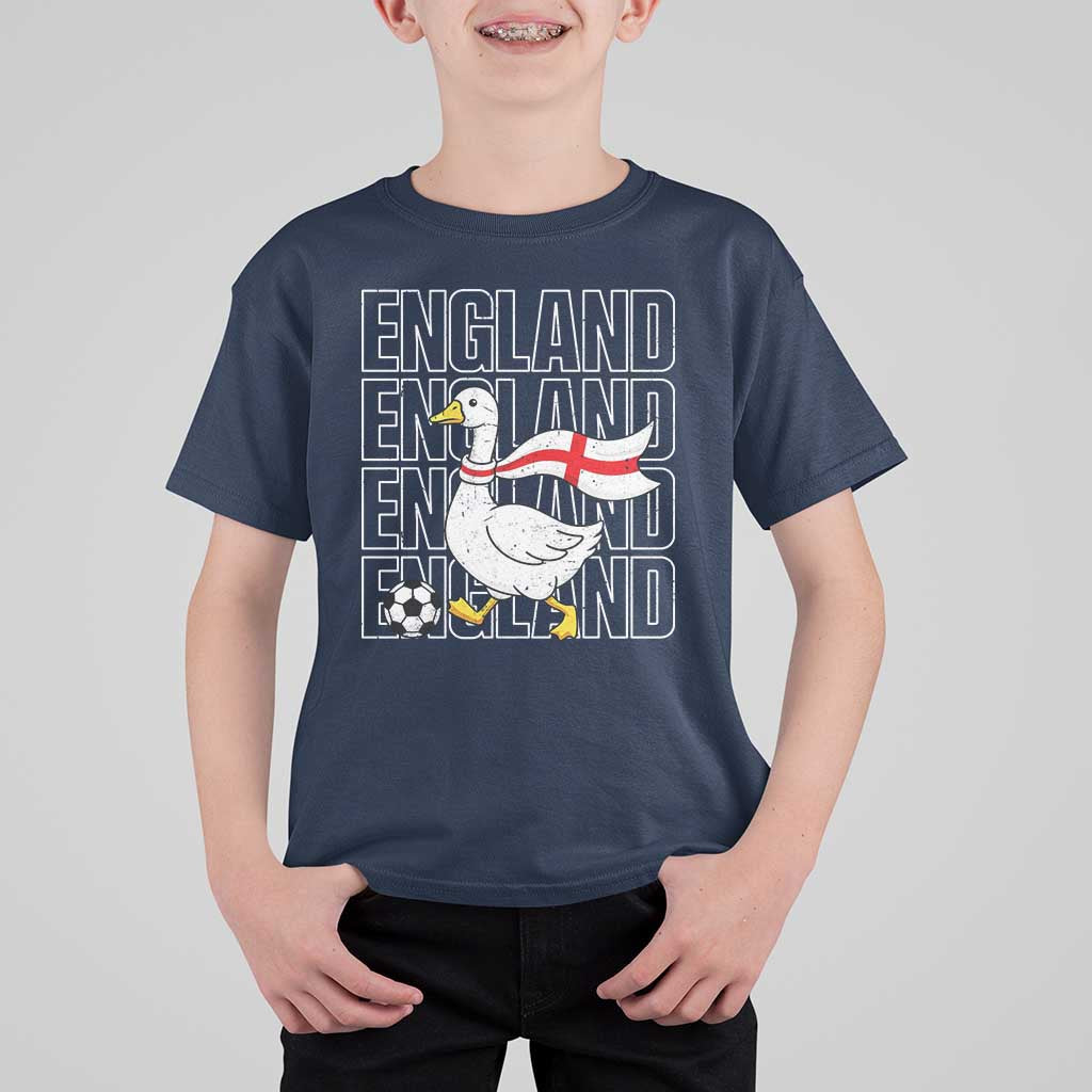 England Soccer Football T Shirt For Kid Silly Goose England Flag Fan Supporter