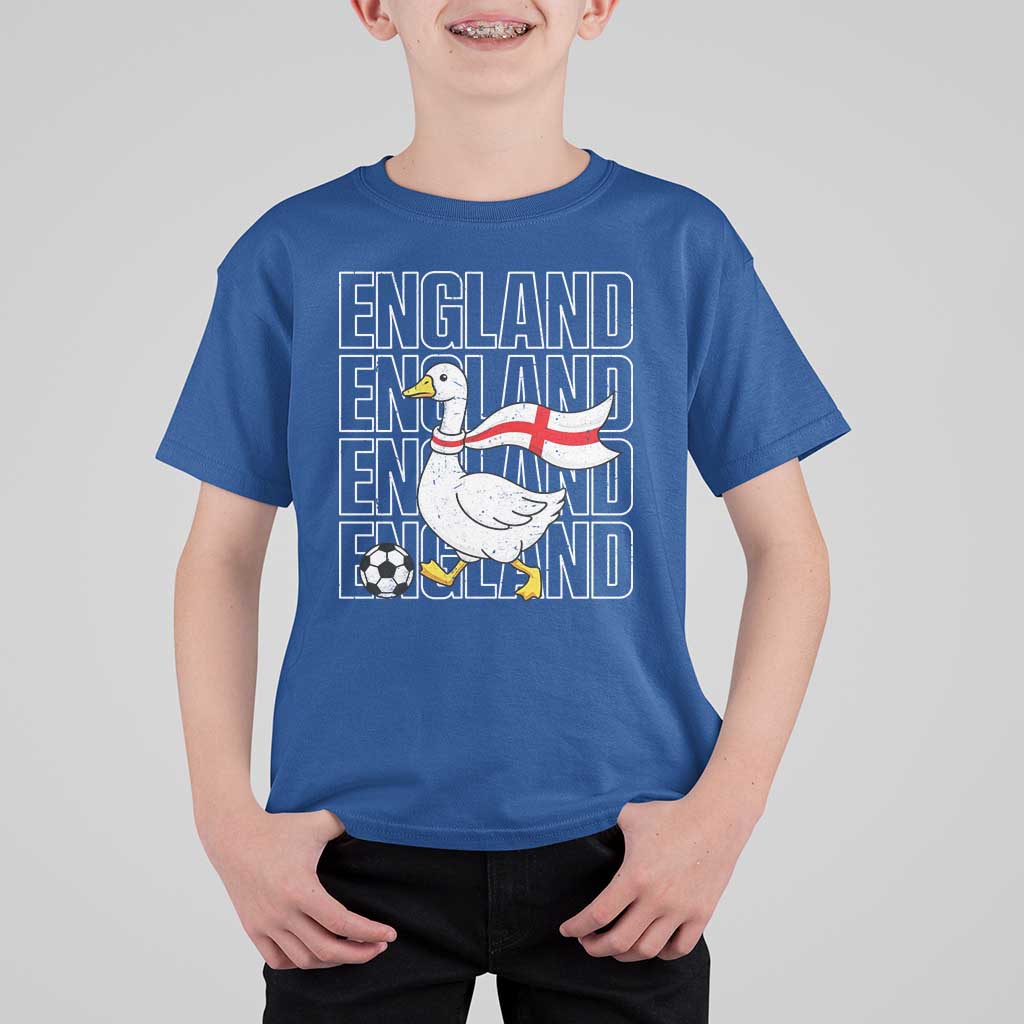 England Soccer Football T Shirt For Kid Silly Goose England Flag Fan Supporter