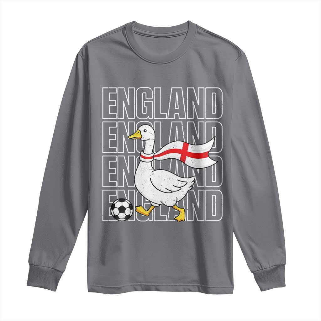 England Soccer Football Long Sleeve Shirt Silly Goose England Flag Fan Supporter