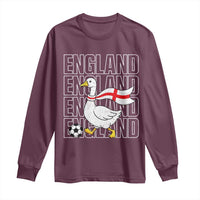 England Soccer Football Long Sleeve Shirt Silly Goose England Flag Fan Supporter
