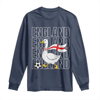 England Soccer Football Long Sleeve Shirt Silly Goose England Flag Fan Supporter
