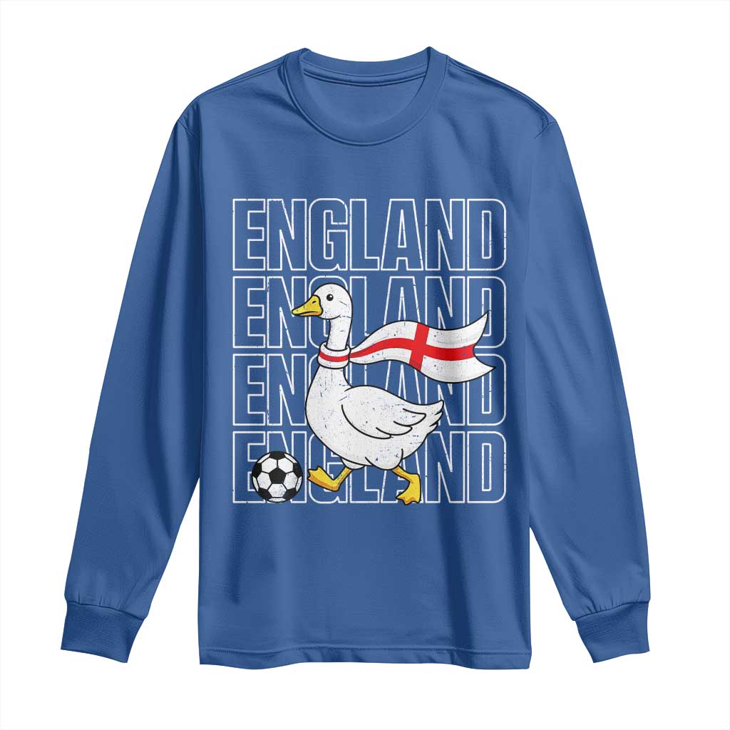 England Soccer Football Long Sleeve Shirt Silly Goose England Flag Fan Supporter