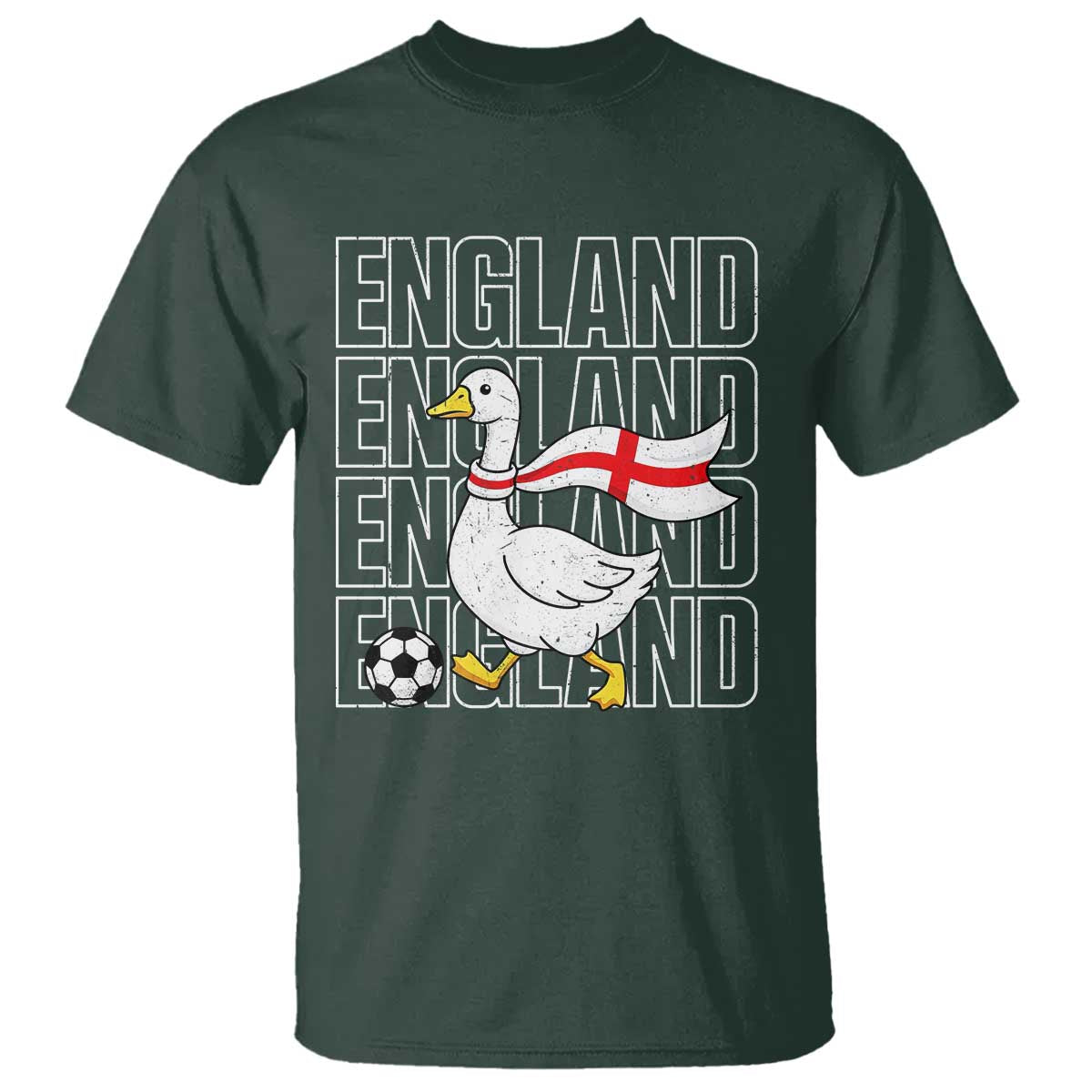 England Soccer Football T Shirt Silly Goose England Flag Fan Supporter