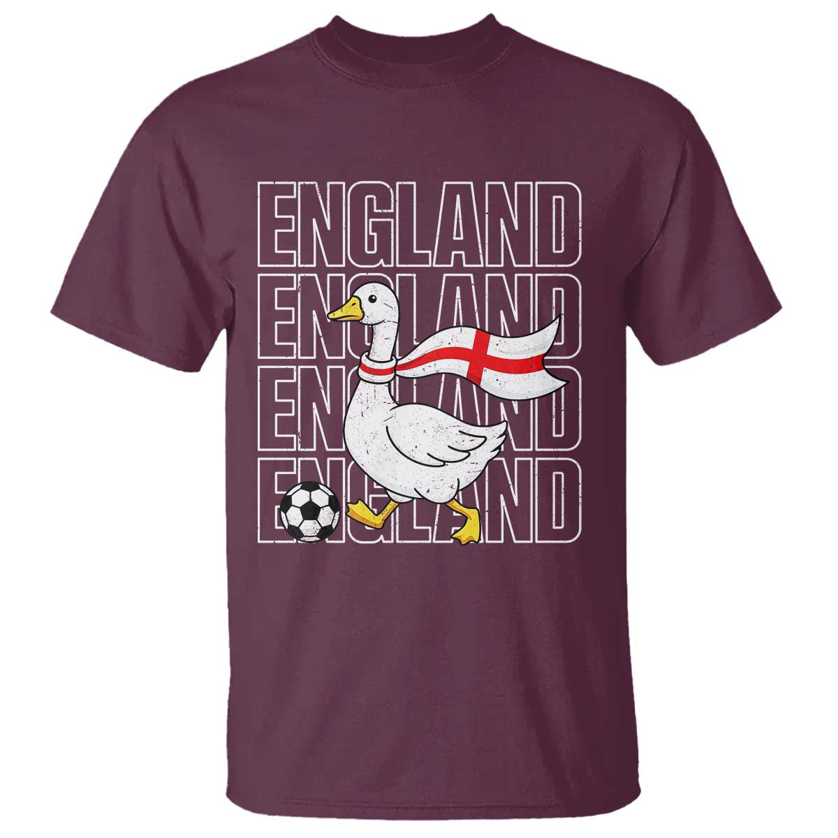 England Soccer Football T Shirt Silly Goose England Flag Fan Supporter