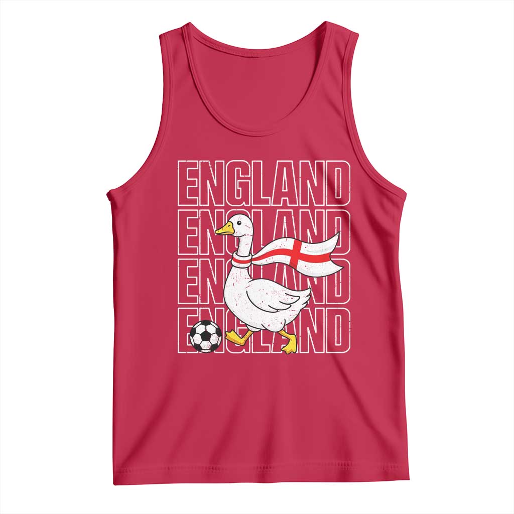 England Soccer Football Tank Top Silly Goose England Flag Fan Supporter