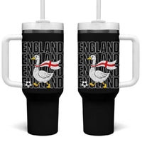 England Soccer Football Tumbler With Handle Silly Goose England Flag Fan Supporter