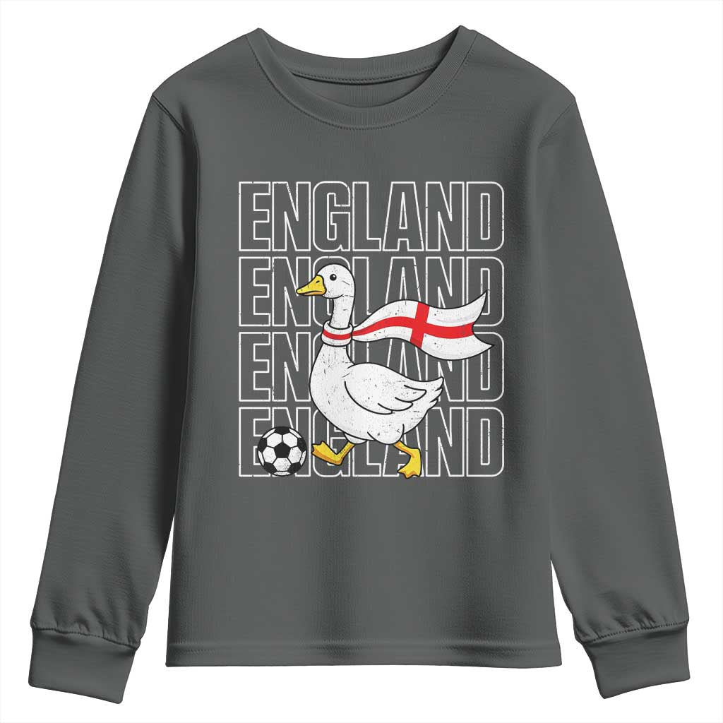 England Soccer Football Youth Sweatshirt Silly Goose England Flag Fan Supporter