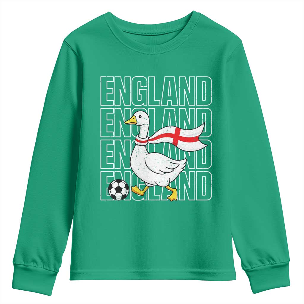 England Soccer Football Youth Sweatshirt Silly Goose England Flag Fan Supporter