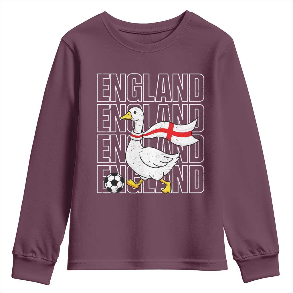 England Soccer Football Youth Sweatshirt Silly Goose England Flag Fan Supporter