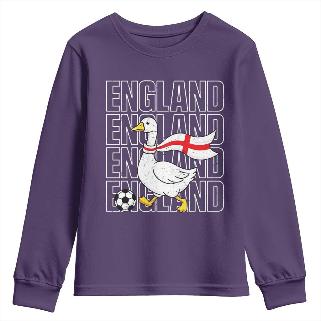 England Soccer Football Youth Sweatshirt Silly Goose England Flag Fan Supporter