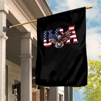 USA Soccer Eagle American Flag Fan Garden Flag