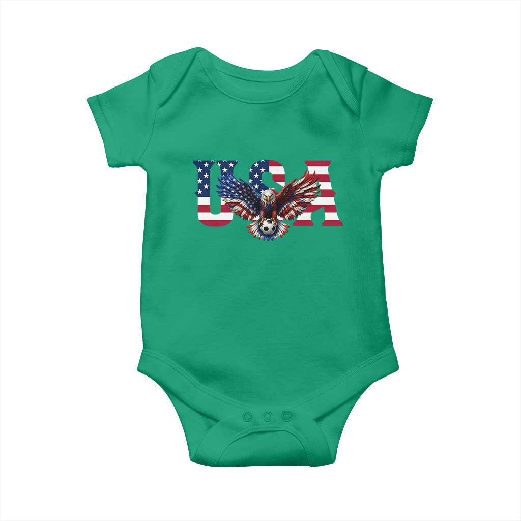 USA Soccer Eagle American Flag Fan Baby Onesie