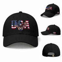 USA Soccer Eagle American Flag Fan Baseball Cap