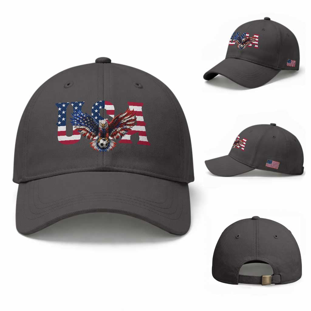 USA Soccer Eagle American Flag Fan Baseball Cap
