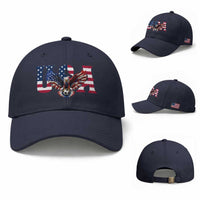 USA Soccer Eagle American Flag Fan Baseball Cap