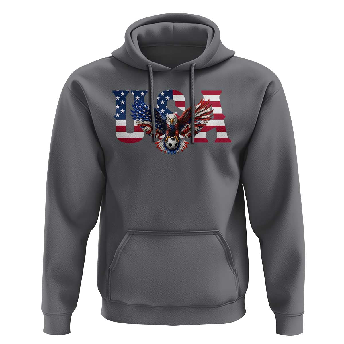 USA Soccer Eagle American Flag Fan Hoodie