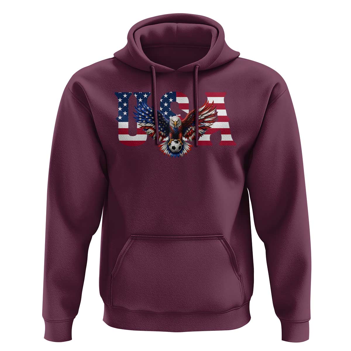 USA Soccer Eagle American Flag Fan Hoodie