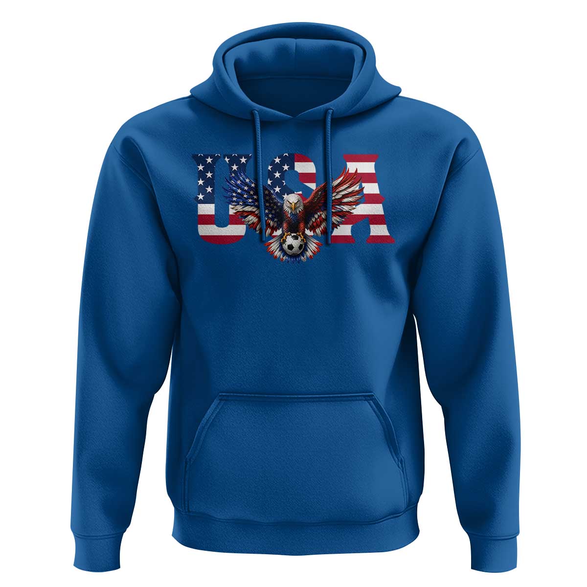 USA Soccer Eagle American Flag Fan Hoodie