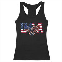USA Soccer Eagle American Flag Fan Racerback Tank Top
