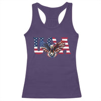 USA Soccer Eagle American Flag Fan Racerback Tank Top