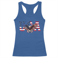 USA Soccer Eagle American Flag Fan Racerback Tank Top