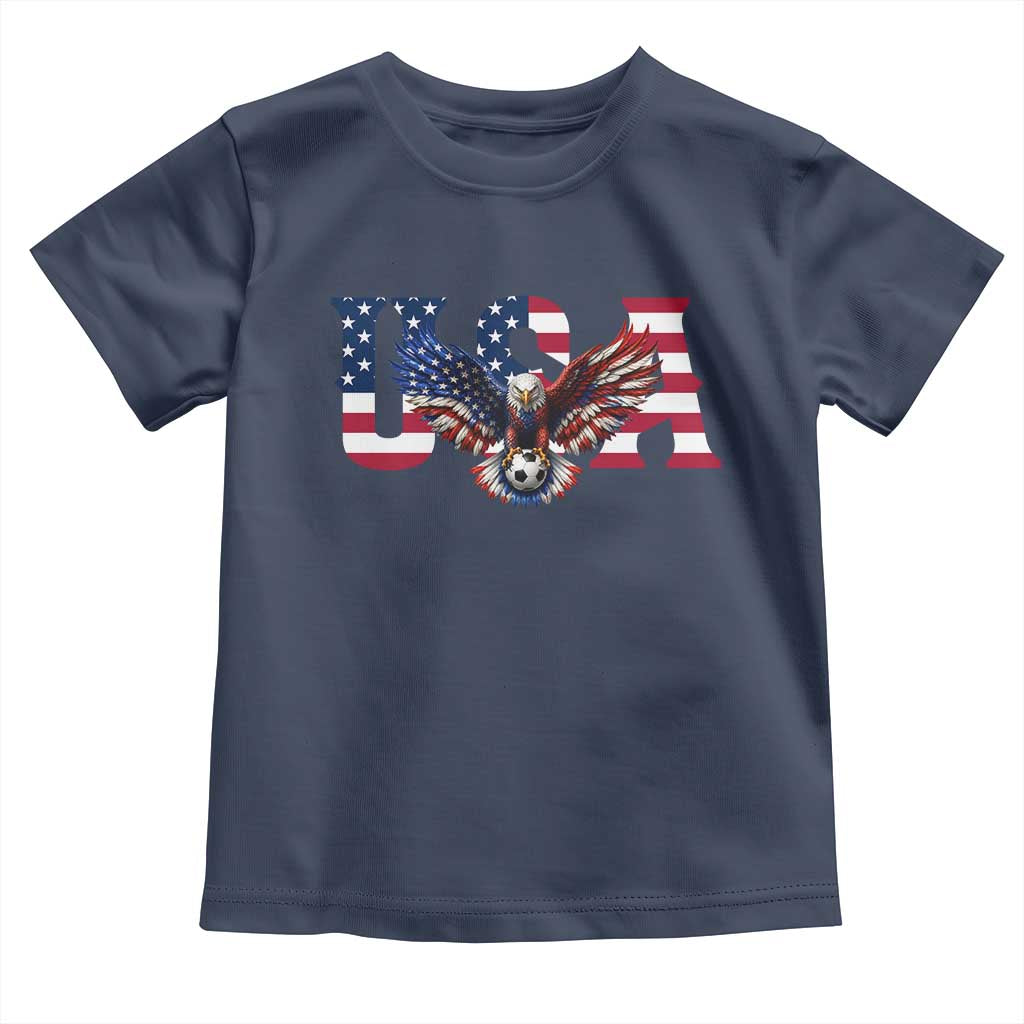 USA Soccer Eagle American Flag Fan Toddler T Shirt