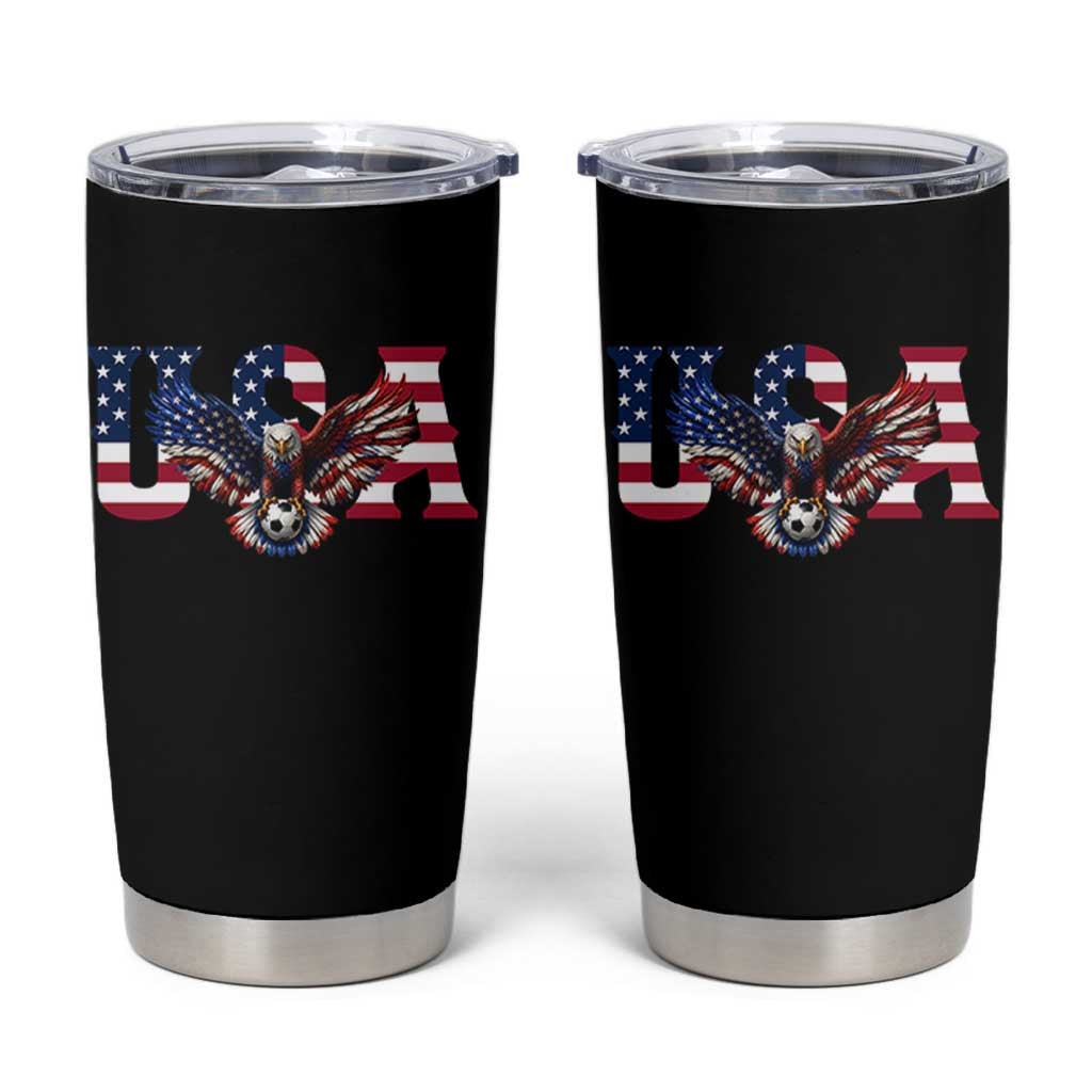 USA Soccer Eagle American Flag Fan Tumbler Cup