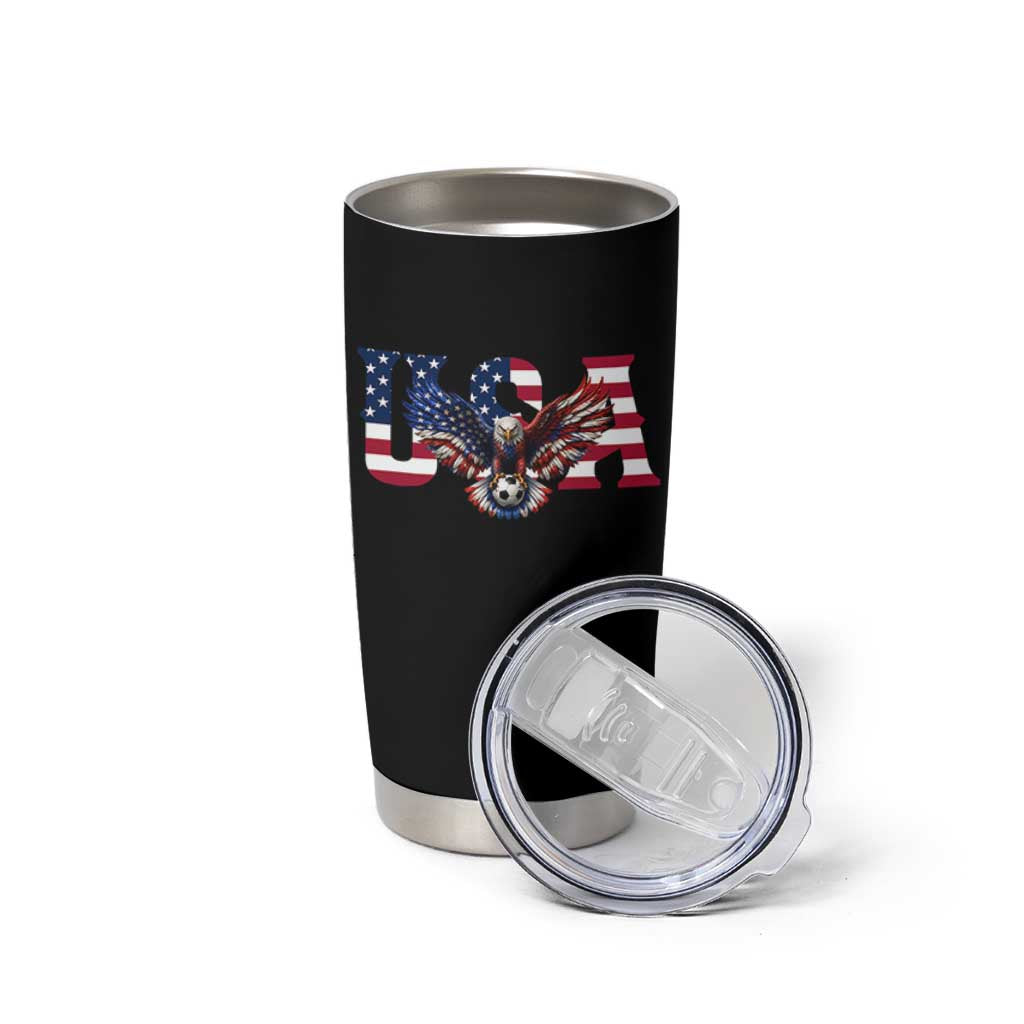 USA Soccer Eagle American Flag Fan Tumbler Cup