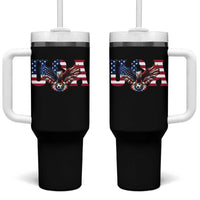 USA Soccer Eagle American Flag Fan Tumbler With Handle