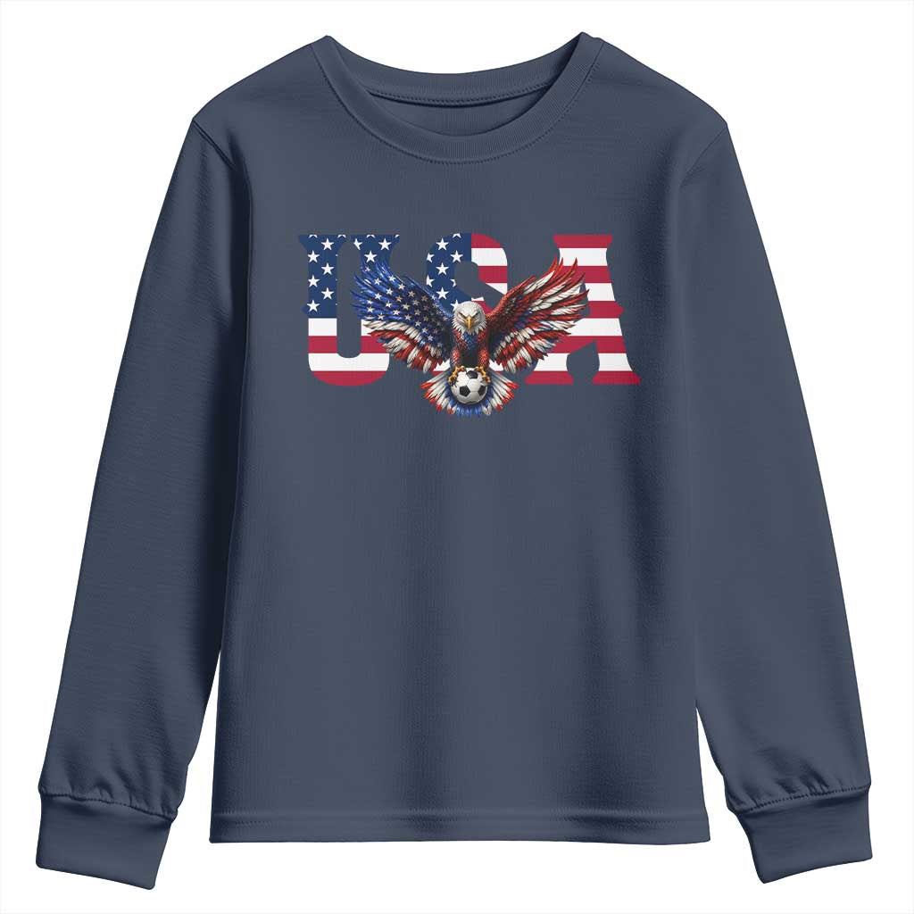 USA Soccer Eagle American Flag Fan Youth Sweatshirt